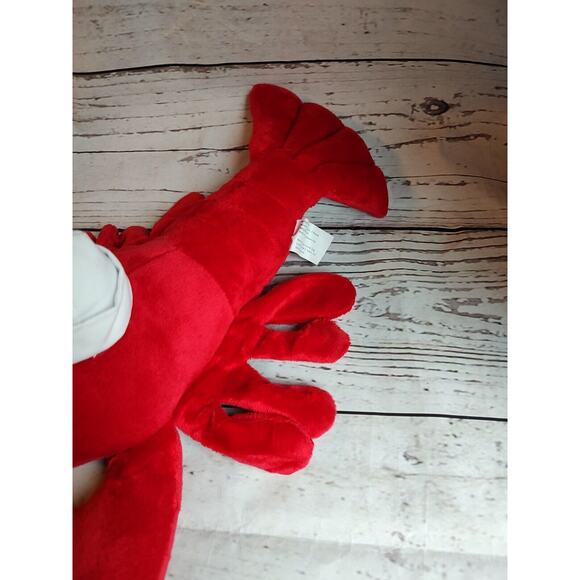Maine Red Lobster Stuffed Animal Plush With White Sailor Hat - Picture 3 of 7